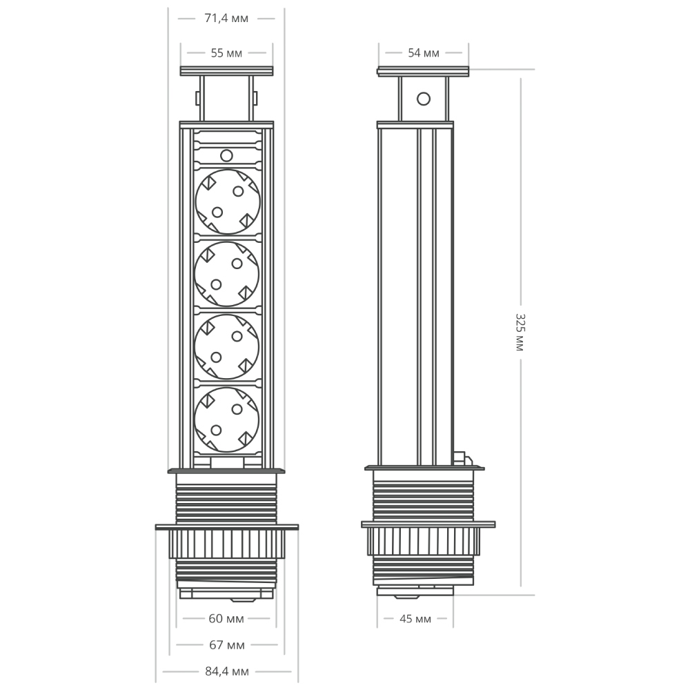 Блок розеток 105S Mebax 00-00001168 Блок розеток 105S Mebax 00-00001168