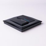 Выключатель двухклавишный проходной с подсветкой Werkel черный матовый W1122108 4690389156731