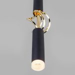 Подвесной светодиодный светильник Eurosvet Lance 50191/1 LED черный/золото
