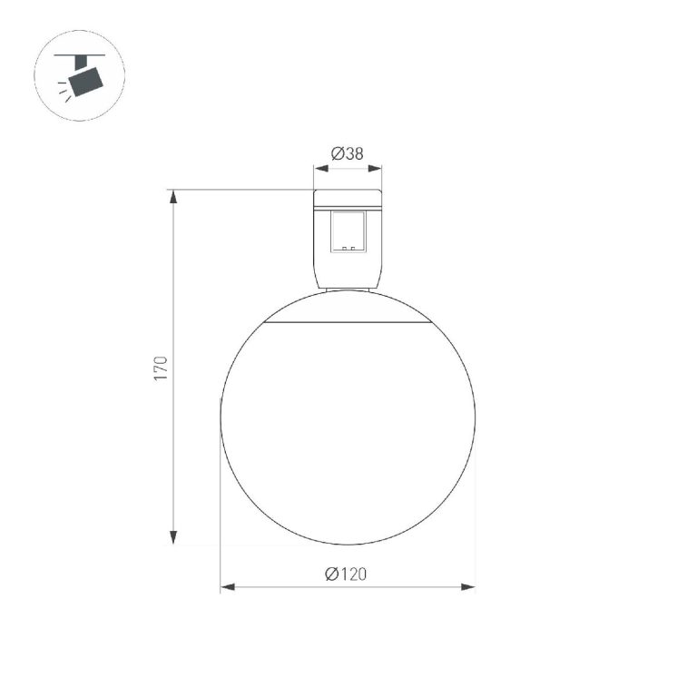 Трековый светильники Arlight ART-APRIORI-SFERO-R120-5W Warm3000 047795