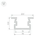 Профиль Arlight PDS-FS-2000 ANOD BLACK 040734