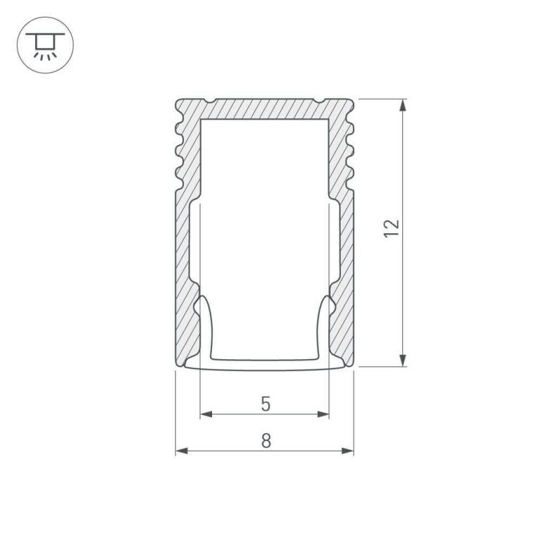 Профиль Arlight SL-MINI-8-H12-2000 ANOD 023714
