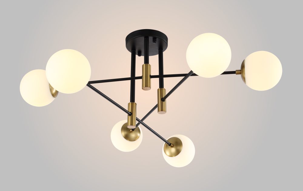 Потолочная люстра Crystal Lux Fidel FIDEL PL6 BLACK Потолочная люстра Crystal Lux Fidel FIDEL PL6 BLACK