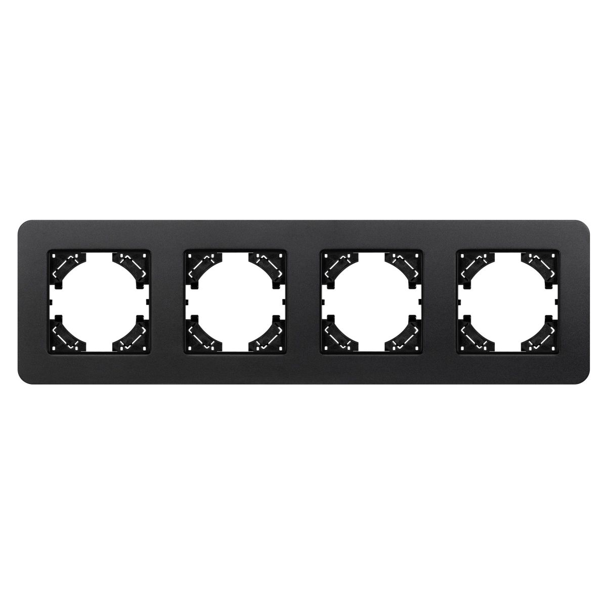 Рамка на 4 поста алюминиевая Arlight FRM-AKIRY-SFAL-4-BK 049744 Рамка на 4 поста алюминиевая Arlight FRM-AKIRY-SFAL-4-BK 049744