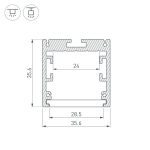 Алюминиевый профиль Arlight SL-ARC-3535-Twist90R-400 White 032684