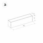 Трековый магнитный светильник Arlight MAG-FLAT-25-L200-6W Day4000 (BK, 100 deg, 24V, DALI) 046331