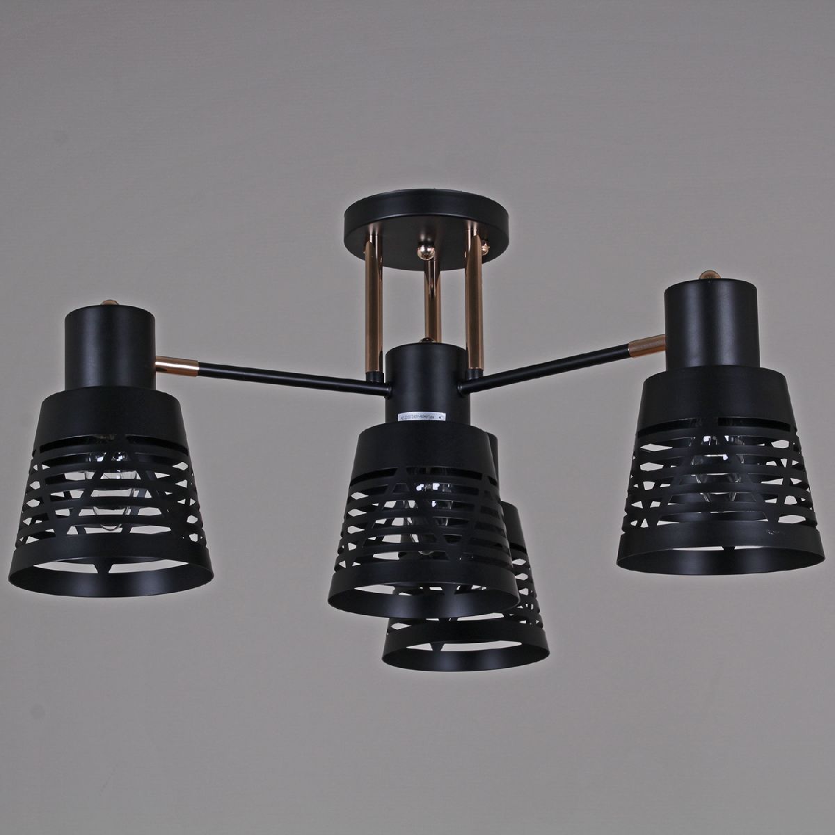 Потолочная люстра Reluce 06074-3.3-04 BK+FG Потолочная люстра Reluce 06074-3.3-04 BK+FG