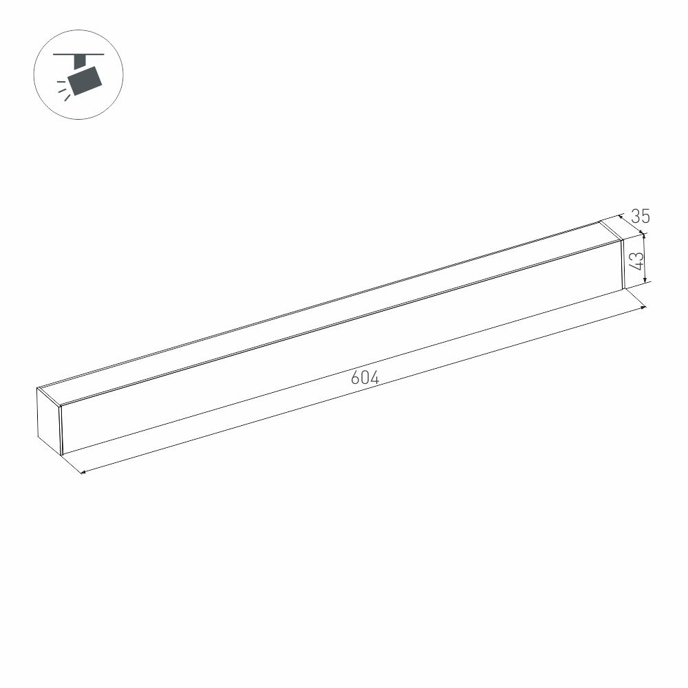 Трековый магнитный светильник Arlight MAG-FLAT-45-L605-18W Day4000 (BK, 100 deg, 24V, DALI) 046583 Трековый магнитный светильник Arlight MAG-FLAT-45-L605-18W Day4000 (BK, 100 deg, 24V, DALI) 046583