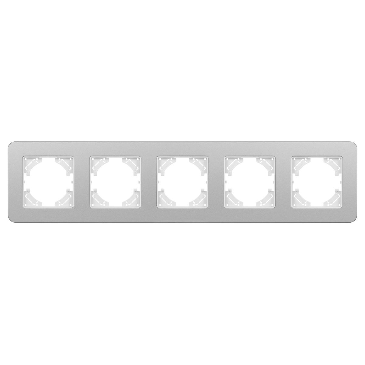 Рамка на 5 постов алюминиевая Arlight FRM-AKIRY-SFAL-5-SR 049746 Рамка на 5 постов алюминиевая Arlight FRM-AKIRY-SFAL-5-SR 049746