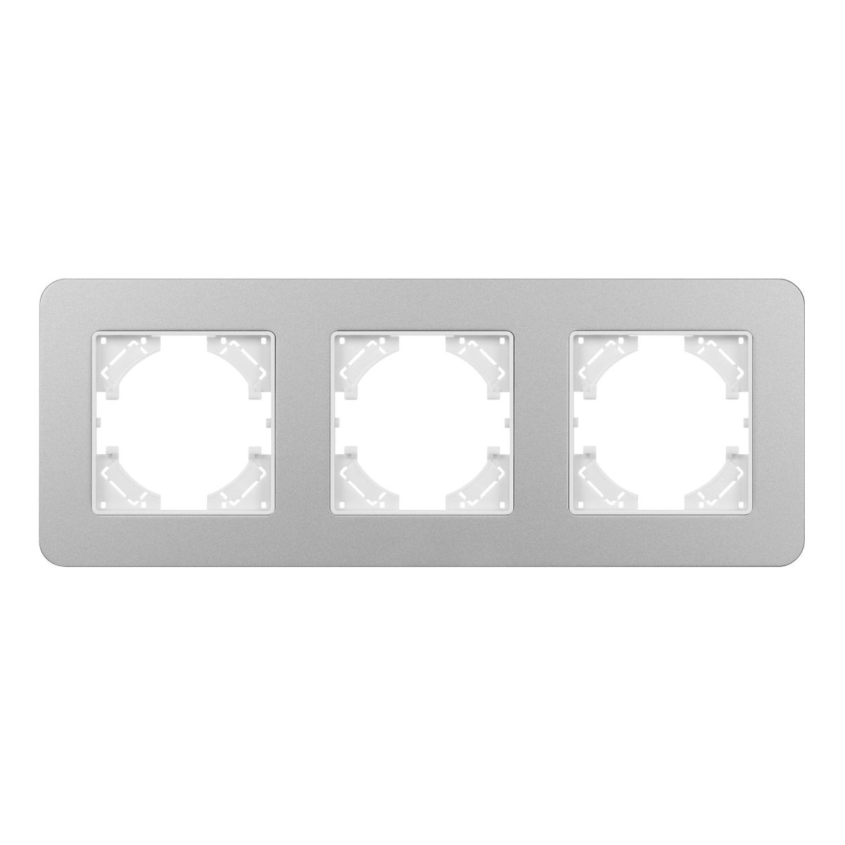 Рамка на 3 поста алюминиевая Arlight FRM-AKIRY-SFAL-3-SR 049740 Рамка на 3 поста алюминиевая Arlight FRM-AKIRY-SFAL-3-SR 049740