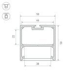 Профиль Arlight SL-LINE-5050-2000 ANOD 019304