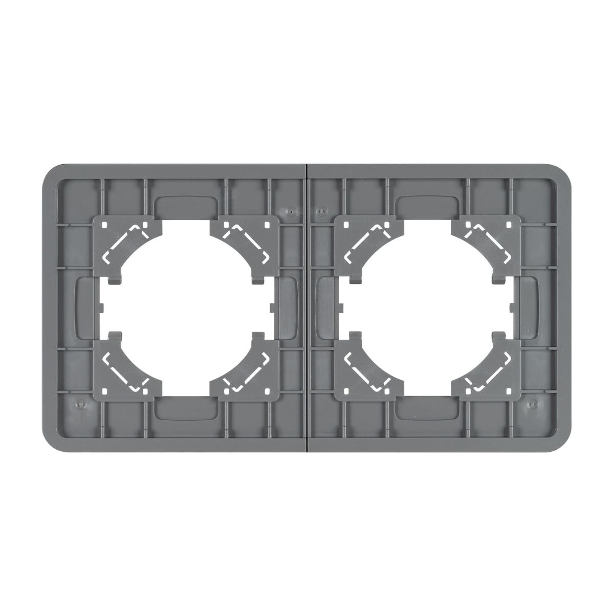 Рамка на 2 поста стеклянная Arlight FRM-OMALI-GS-2-GR 049694 Рамка на 2 поста стеклянная Arlight FRM-OMALI-GS-2-GR 049694