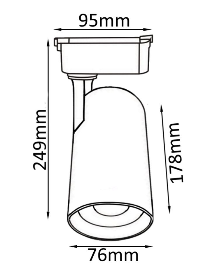 Трековый светильник Crystal Lux CLT 0.31 006 CLT 0.31 006 30W BL