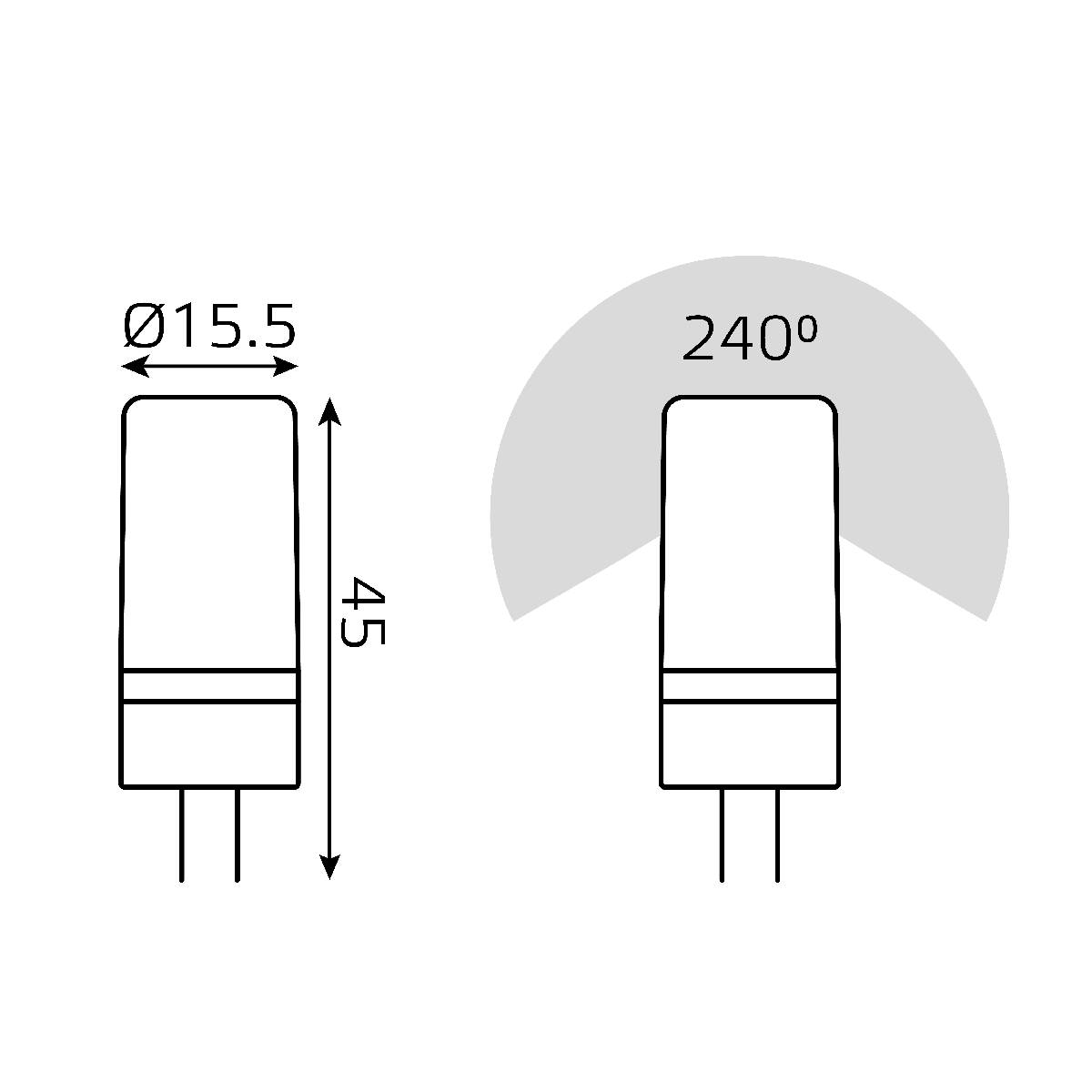 Светодиодная лампа Gauss Elementary G4 5W 3000K 18715 Светодиодная лампа Gauss Elementary G4 5W 3000K 18715