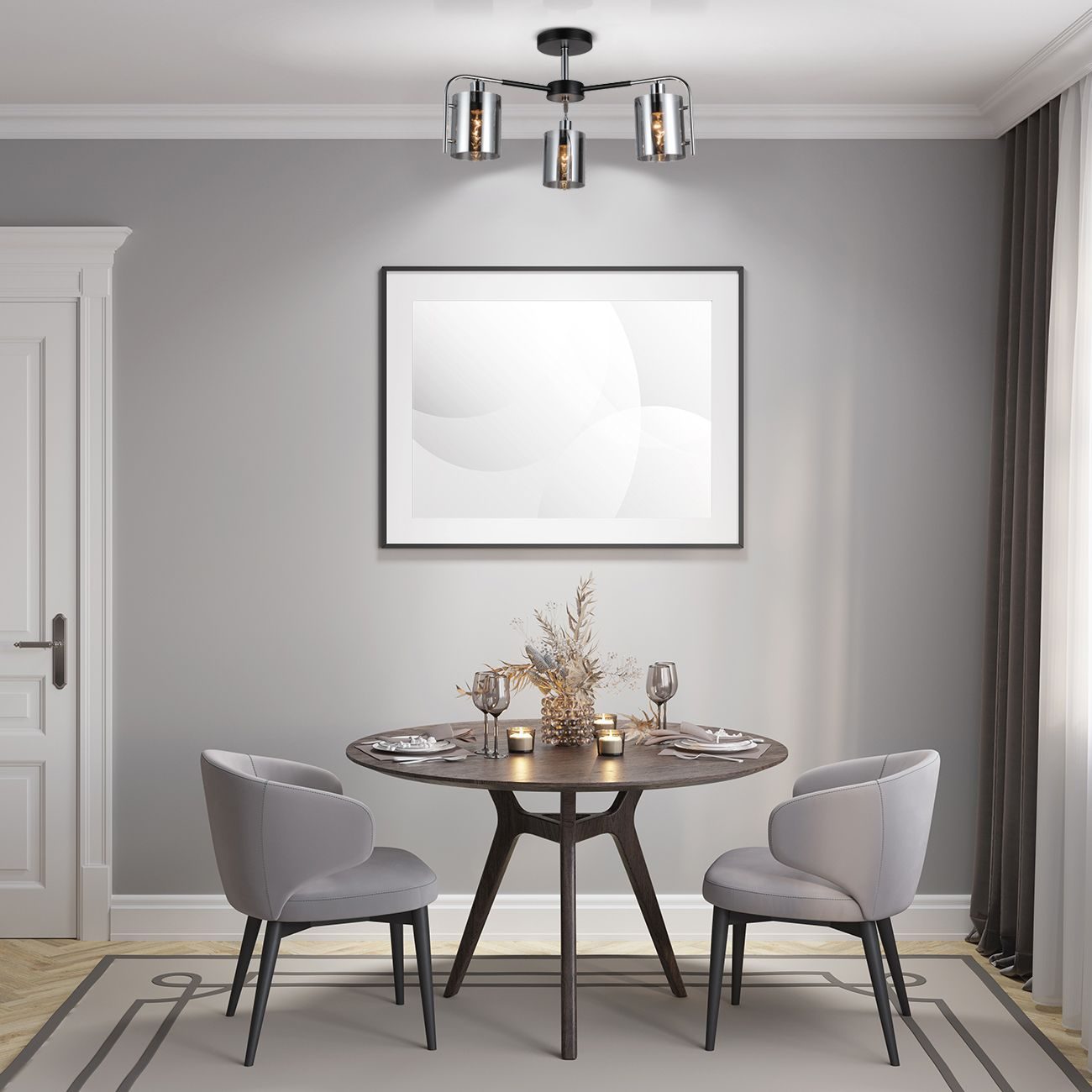 Люстра на штанге Escada Elegant 671/3P Chrome Люстра на штанге Escada Elegant 671/3P Chrome