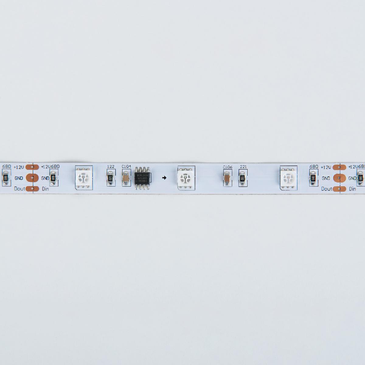 Светодиодная лента Elektrostandard 12V 7,2W 30Led 5050 IP20 RGB, 5м 4690389040160 Светодиодная лента Elektrostandard 12V 7,2W 30Led 5050 IP20 RGB, 5м 4690389040160