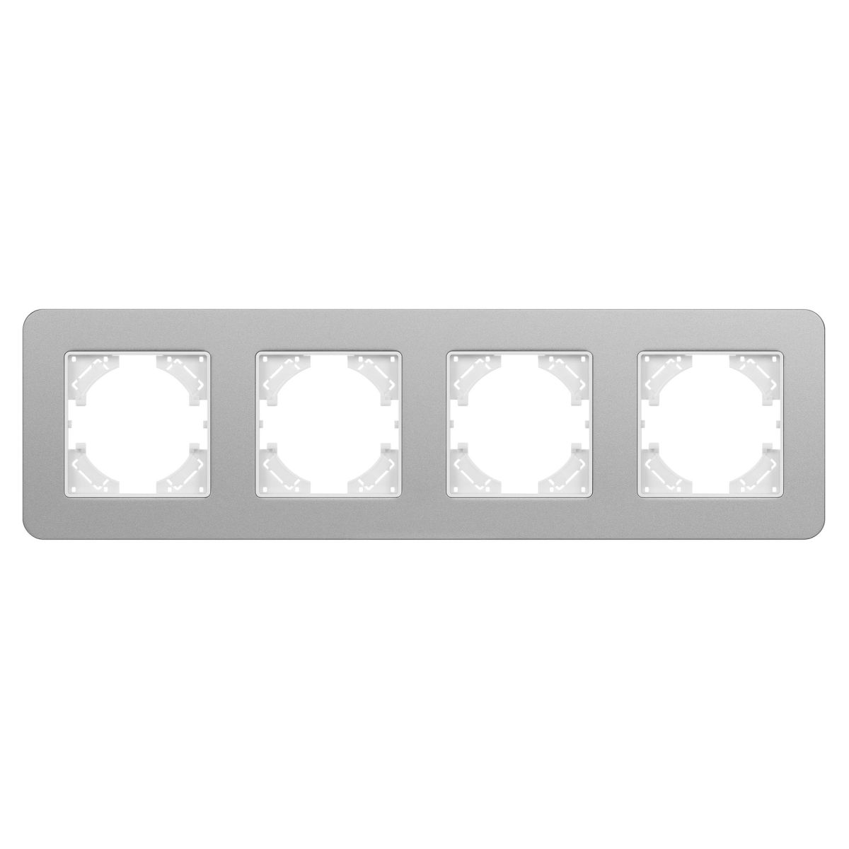Рамка на 4 поста алюминиевая Arlight FRM-AKIRY-SFAL-4-SR 049743 Рамка на 4 поста алюминиевая Arlight FRM-AKIRY-SFAL-4-SR 049743