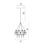 Подвесной светильник Divinare Rotondo 1019/02 SP-28