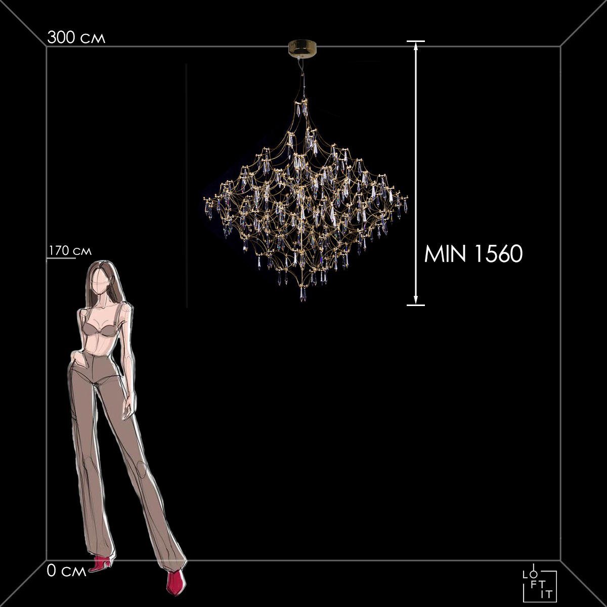 Подвесная люстра Loft IT Mira 10259/1200 Gold Asfour Подвесная люстра Loft IT Mira 10259/1200 Gold Asfour