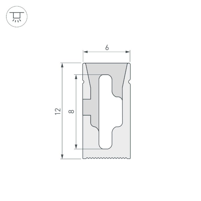 Силиконовый профиль Arlight WPH-FLEX-0612-SIDE-S8-10m WHITE 040825