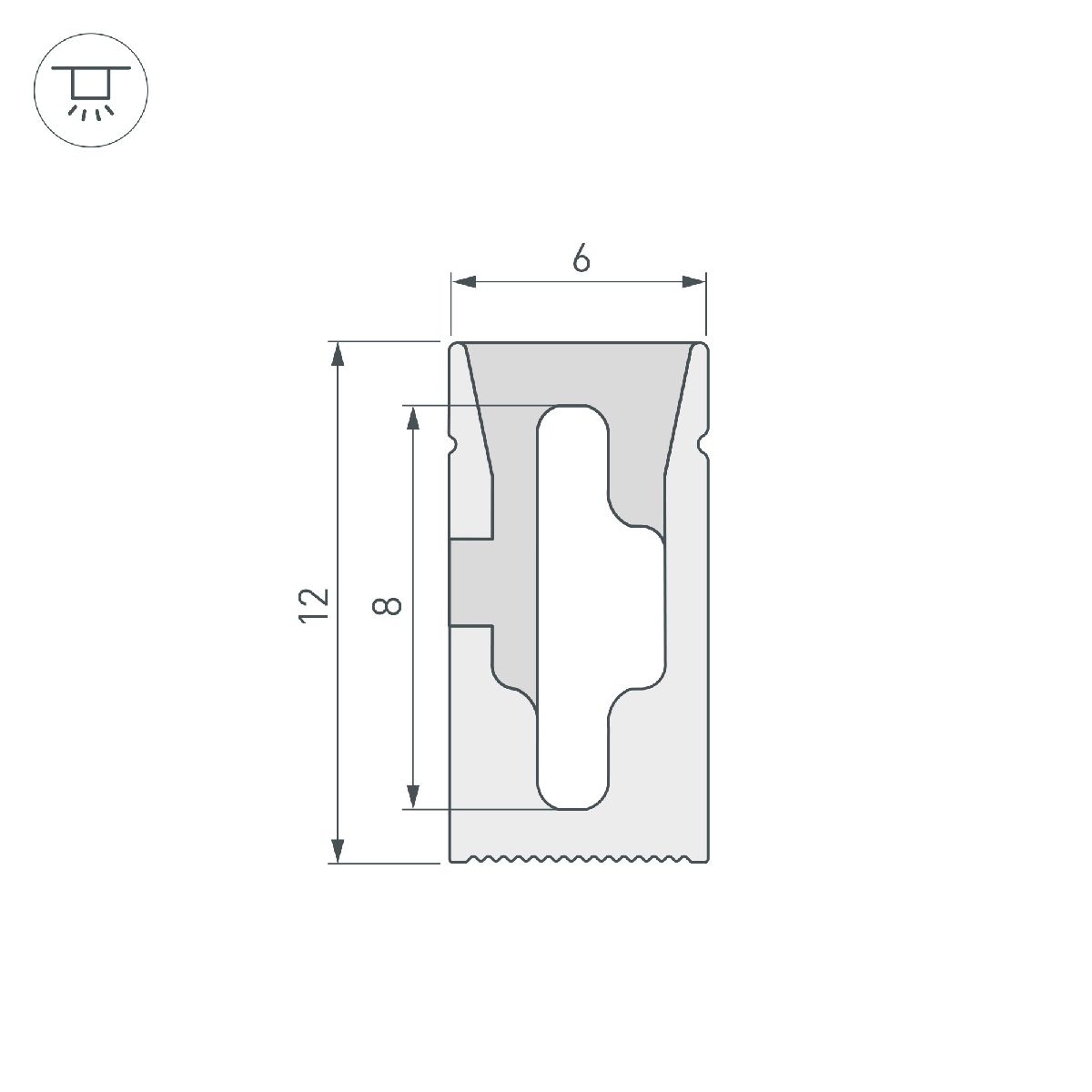 Силиконовый профиль Arlight WPH-FLEX-0612-SIDE-S8-10m WHITE 040825 Силиконовый профиль Arlight WPH-FLEX-0612-SIDE-S8-10m WHITE 040825