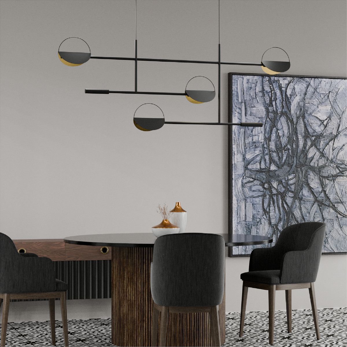 Подвесная люстра Lightera Urmia LE113L-130B WIFI Подвесная люстра Lightera Urmia LE113L-130B WIFI