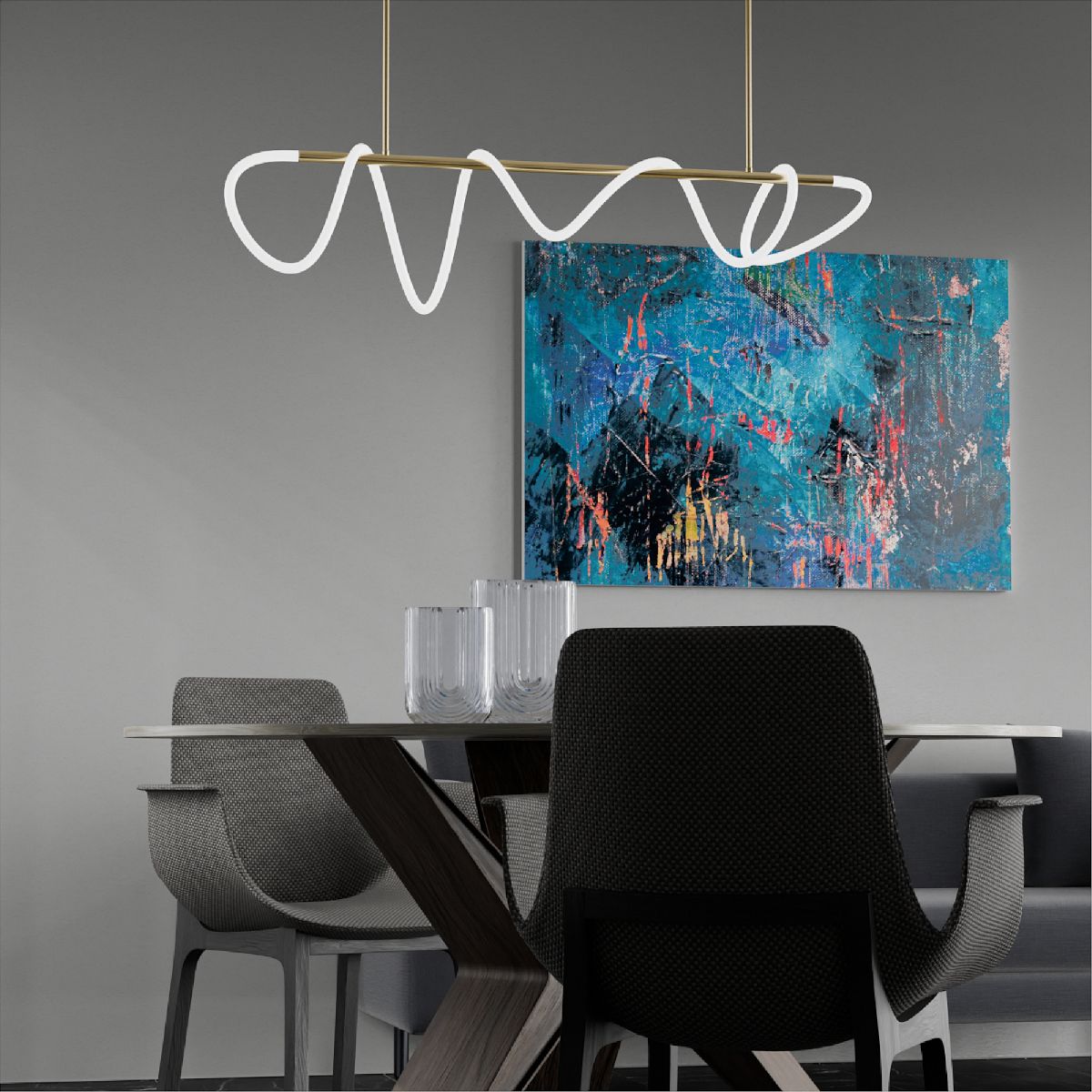 Потолочная люстра Lightera Nyasa LE117L-110GA WIFI Потолочная люстра Lightera Nyasa LE117L-110GA WIFI