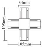 Соединитель X-образный (однофазный) Crystal Lux CLT 0.211 CLT 0.211 09 WH