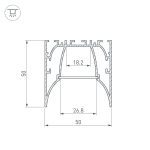 Алюминиевый профиль Arlight ARH-Line-5050-Comfort-2000 Anod 036353