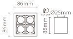 Накладной светильник Fiberli XC002-4T 12120202