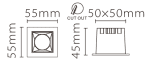 Встраиваемый светодиодный светильник Fiberli XL003-1T(W) 12130304