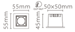 Встраиваемый светильник Fiberli XL003-1T 12130301