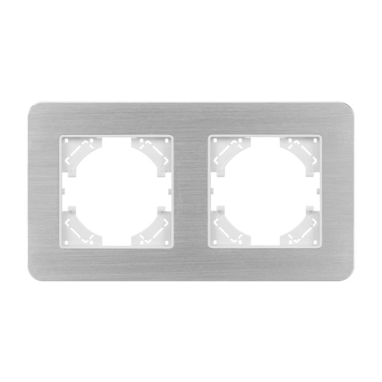 Рамка на 2 поста алюминиевая Arlight FRM-AKIRY-AL-2-SR 049724