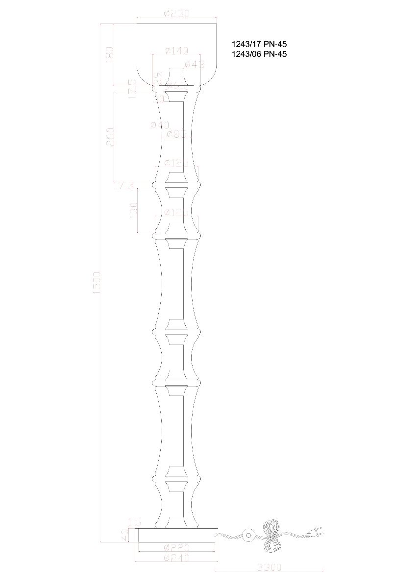 Торшер Divinare Sterzo 1244/17 PN-60 Торшер Divinare Sterzo 1244/17 PN-60