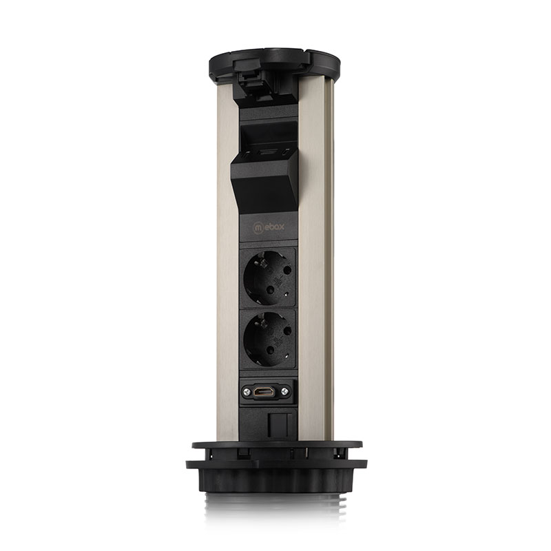Блок розеток 12J (2 секции, USB type A+C + RJ45 + HDMI) беспроводная зарядка Mebax 00-00002597 Блок розеток 12J (2 секции, USB type A+C + RJ45 + HDMI) беспроводная зарядка Mebax 00-00002597