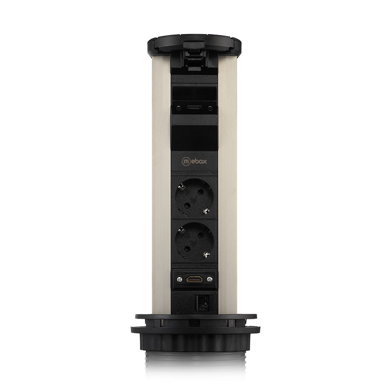 Блок розеток 12J (2 секции, USB type A+C + RJ45 + HDMI) беспроводная зарядка Mebax 00-00002597 Блок розеток 12J (2 секции, USB type A+C + RJ45 + HDMI) беспроводная зарядка Mebax 00-00002597