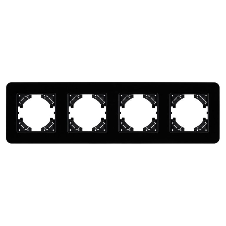 Рамка на 4 поста стеклянная Arlight FRM-OMALI-GS-4-BK 049701