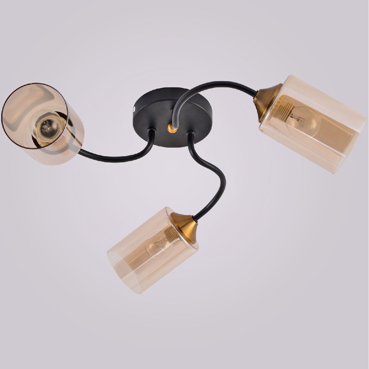 Потолочная люстра Reluce 01608-0.3-03 BK+BRASS Потолочная люстра Reluce 01608-0.3-03 BK+BRASS