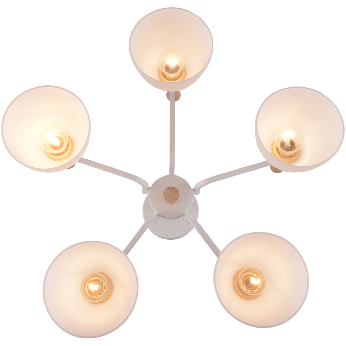 Люстра на штанге Reluce 01622-0.3-05 WH+WOOD Люстра на штанге Reluce 01622-0.3-05 WH+WOOD