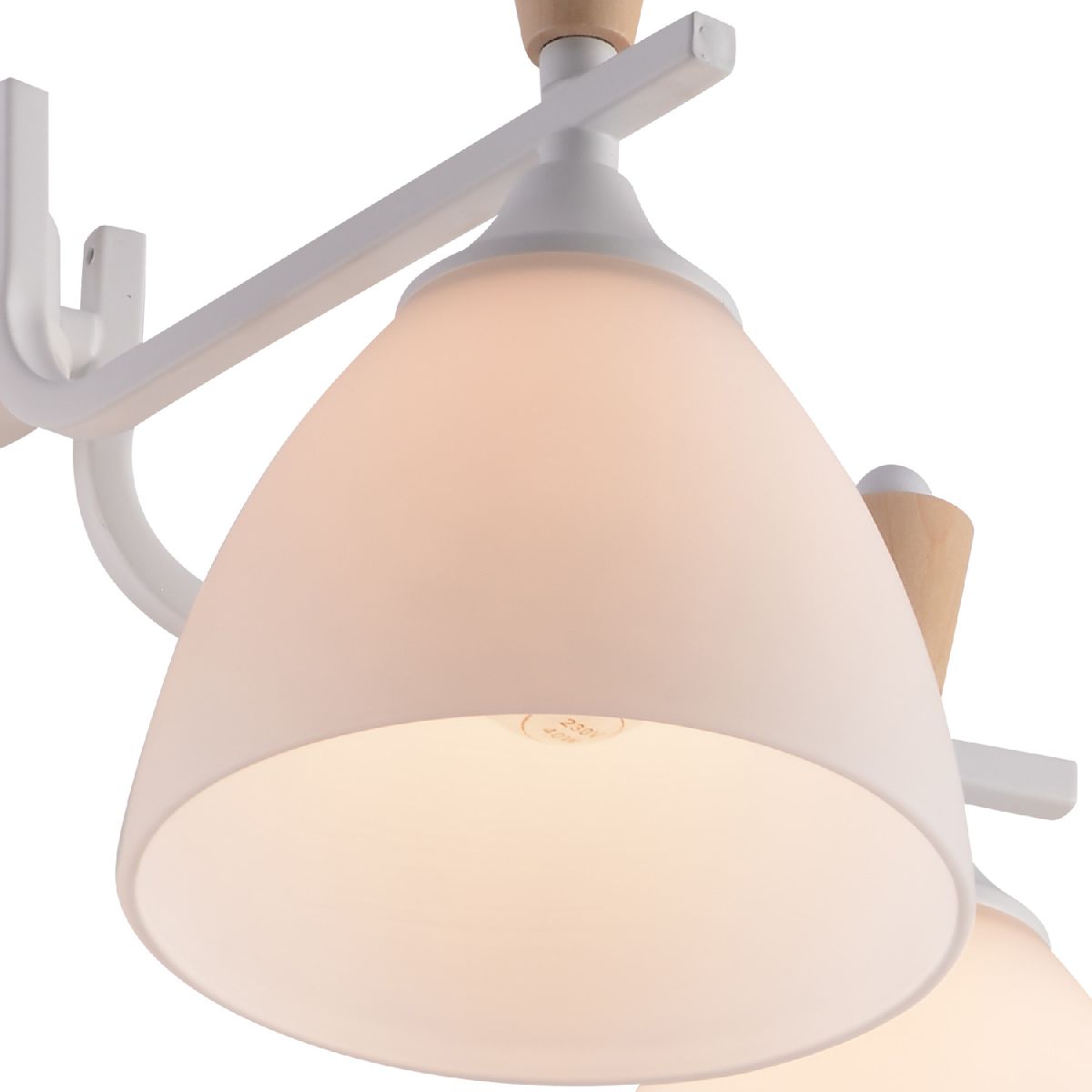 Люстра на штанге Reluce 01622-0.3-05 WH+WOOD Люстра на штанге Reluce 01622-0.3-05 WH+WOOD
