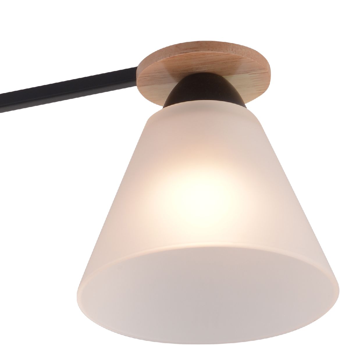 Люстра на штанге Reluce 01625-0.3-03 BK+WOOD Люстра на штанге Reluce 01625-0.3-03 BK+WOOD