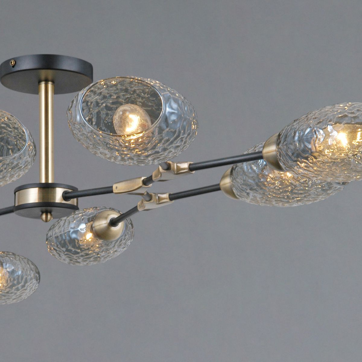 Люстра на штанге Illumico IL0272-8CSQ-25 BK AB TRENTO Люстра на штанге Illumico IL0272-8CSQ-25 BK AB TRENTO