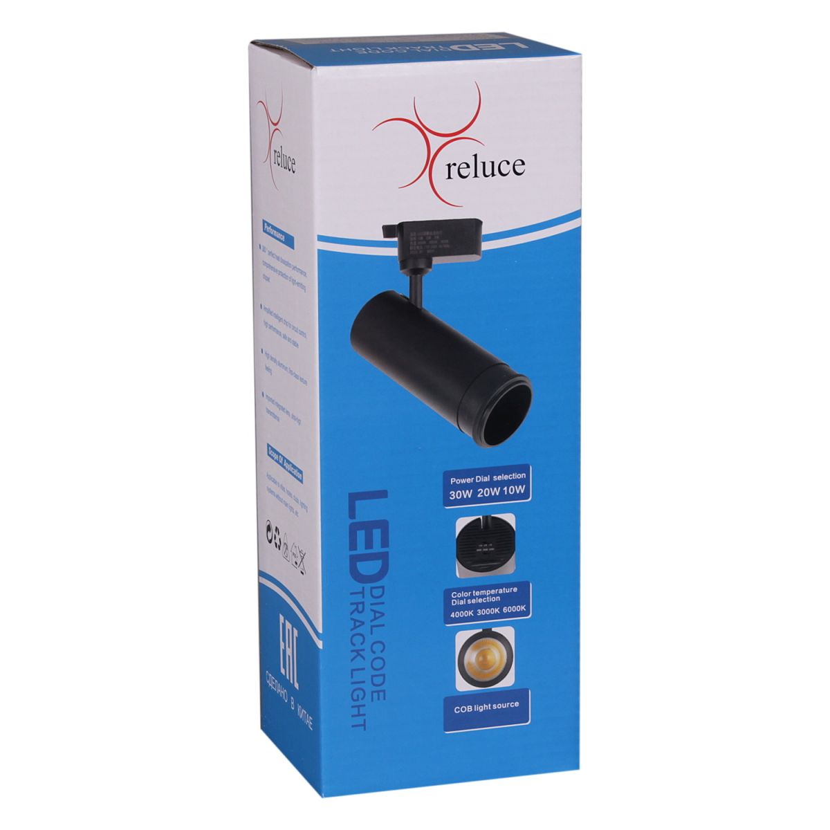 Трековый однофазный светильник Reluce 06650-9.3-LED10/20/30W CCT BK Трековый однофазный светильник Reluce 06650-9.3-LED10/20/30W CCT BK