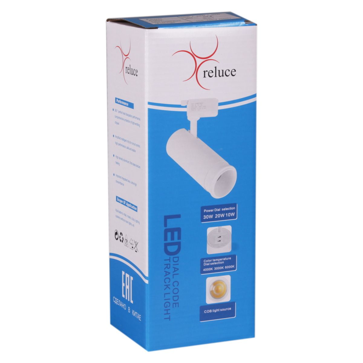 Трековый однофазный светильник Reluce 06650-9.3-LED10/20/30W CCT WT Трековый однофазный светильник Reluce 06650-9.3-LED10/20/30W CCT WT
