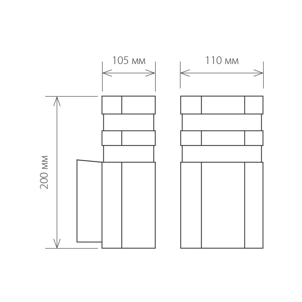 Уличный настенный светильник Elektrostandard 1444 Techno 4690389067716 Уличный настенный светильник Elektrostandard 1444 Techno 4690389067716