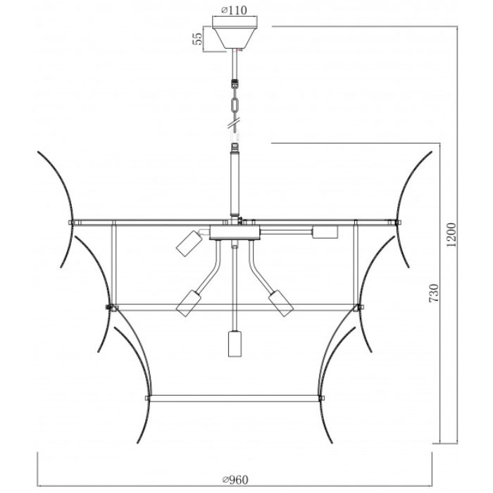 Подвесная люстра iLamp Gramercy 15602-19 ANB+CL Подвесная люстра iLamp Gramercy 15602-19 ANB+CL