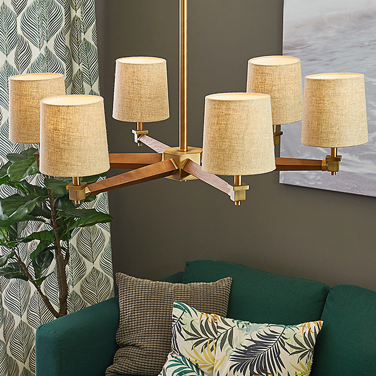 Люстра на штанге ImperiumLoft Stavra Jorgenson Beige/Light Wood 203573-26 Люстра на штанге ImperiumLoft Stavra Jorgenson Beige/Light Wood 203573-26
