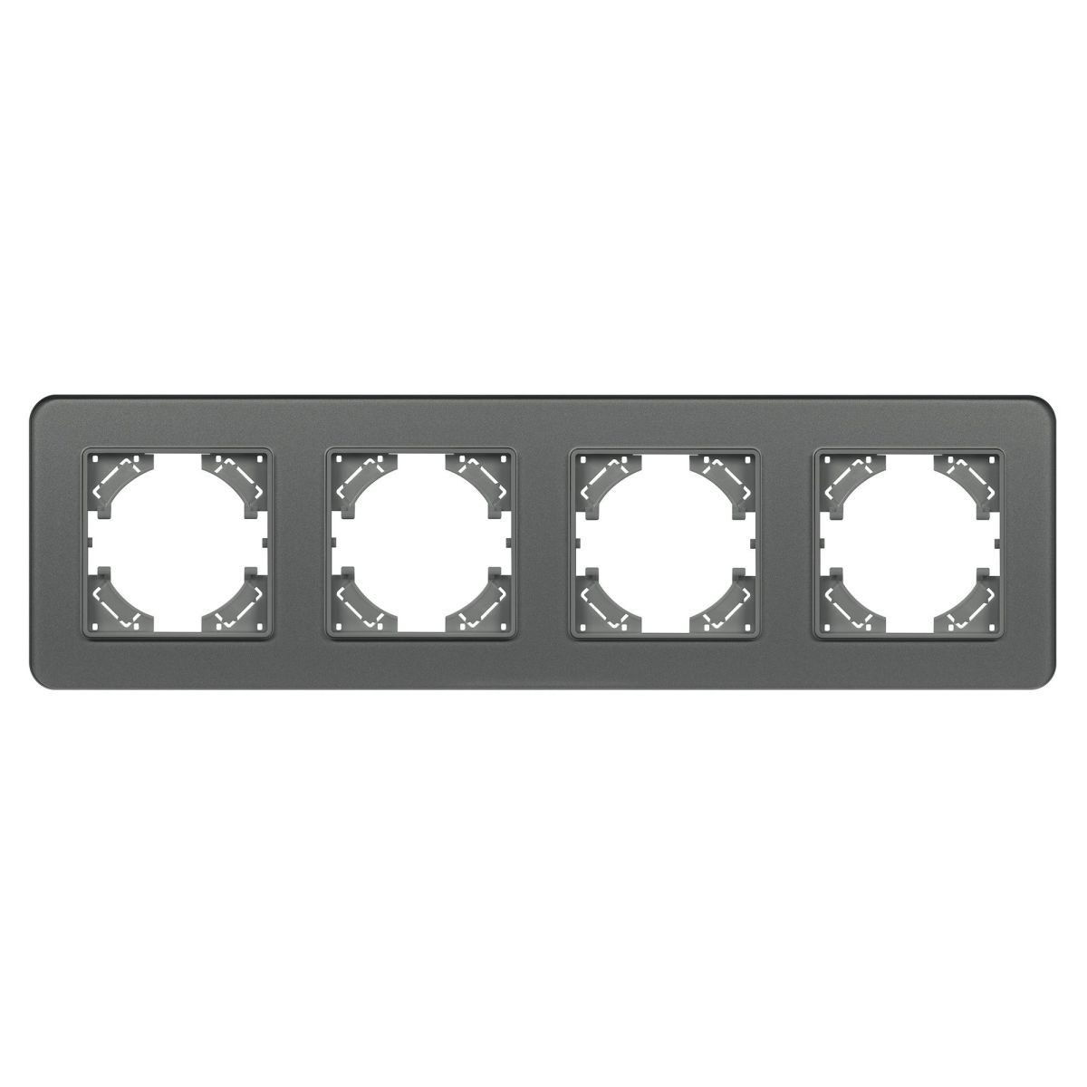 Рамка на 4 поста стеклянная Arlight FRM-OMALI-SFGS-4-GR 049718 Рамка на 4 поста стеклянная Arlight FRM-OMALI-SFGS-4-GR 049718