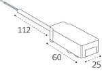 Коннектор питания для магнитного шинопровода Italline IT09-9025 black
