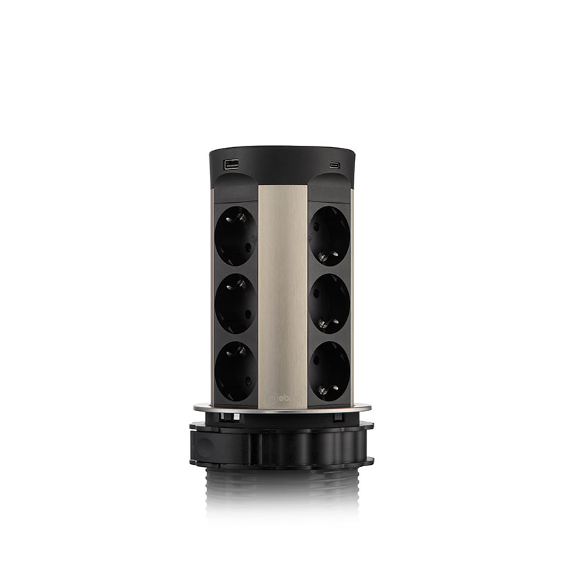 Блок розеток 17 (12 секций и USB type A+C) беспроводная зарядка Mebax 00-00002599 Блок розеток 17 (12 секций и USB type A+C) беспроводная зарядка Mebax 00-00002599